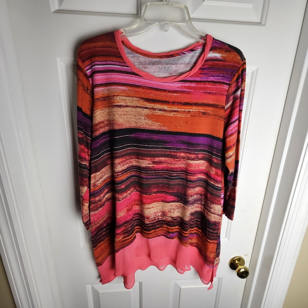 LOGO Women Multicolor Tunic Size Large